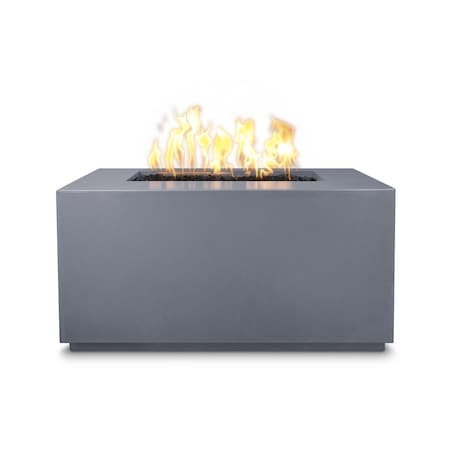 The Outdoor Plus 48 Rectangular Pismo Fire Pit - GFRC Concrete - Gray - Match Lit - Natural Gas OPT-2448-GRY-NG